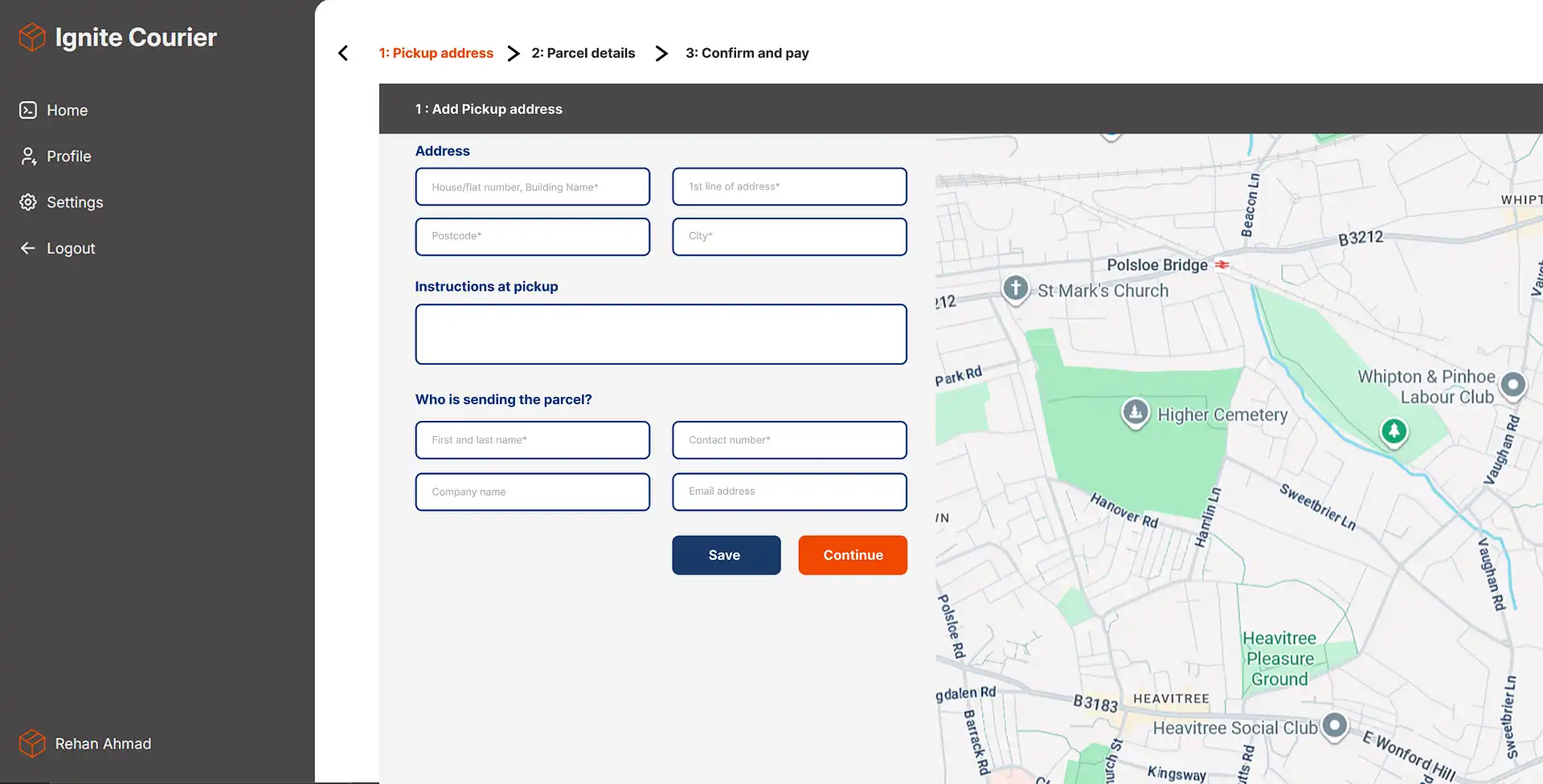 Ignite Courier Real-Time Shipment Tracking Dashboard