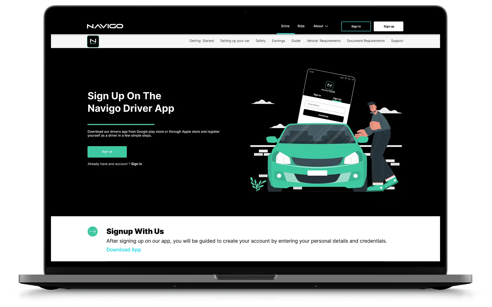 Navigo App and Website Showcase